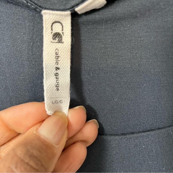 Cable & Gauge Dresses Cable Gauge Maxi Gray Sleeveless Dress With